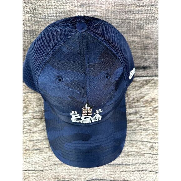 PGA Southern Hills 2022 Cap Hat Blue Camo Mens Embroidery New Era 39Twenty - Picture 3 of 9